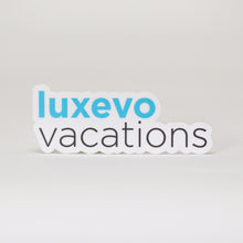 Load image into Gallery viewer, Luxevo Vacations Logo Sticker (6 Pack)