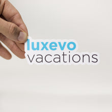 Load image into Gallery viewer, Luxevo Vacations Logo Sticker (6 Pack)