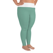 Load image into Gallery viewer, Green Luxevo Vacations Leggings (Plus Size)