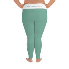 Load image into Gallery viewer, Green Luxevo Vacations Leggings (Plus Size)