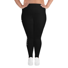 Load image into Gallery viewer, Black Luxevo Vacations Leggings (Plus Size)